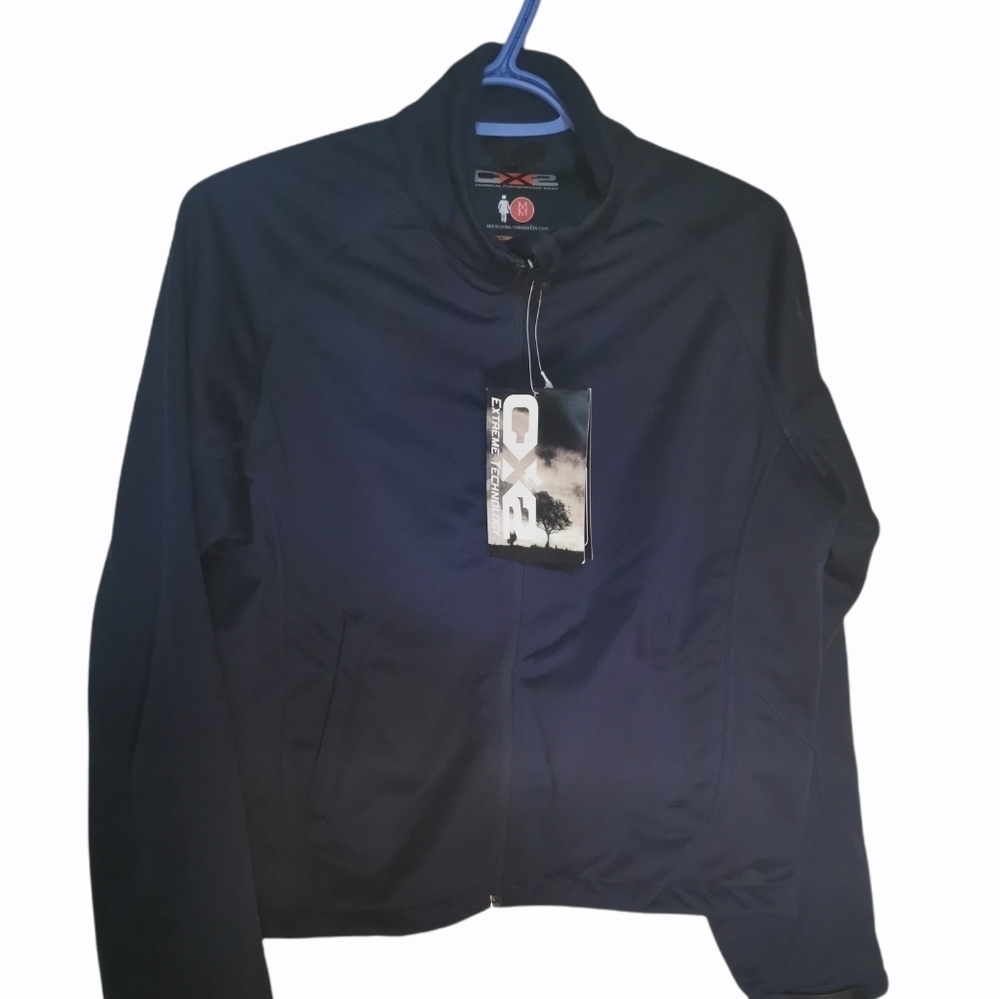 𝅺CX2 Jacket Womens Medium Navy Blue Full Zip